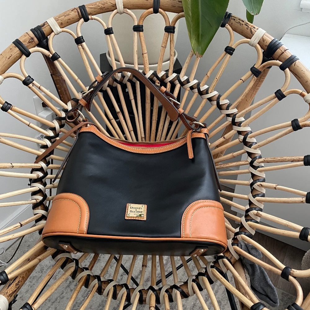 Wexford Leather Hobo Black and Tan